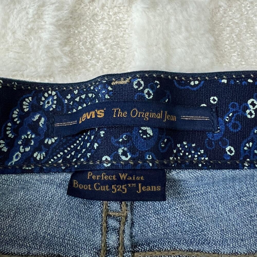 Levi’s 525 Perfect Waist Bootcut Jeans Women’s Size 10 Blue Denim - Picture 3 of 11